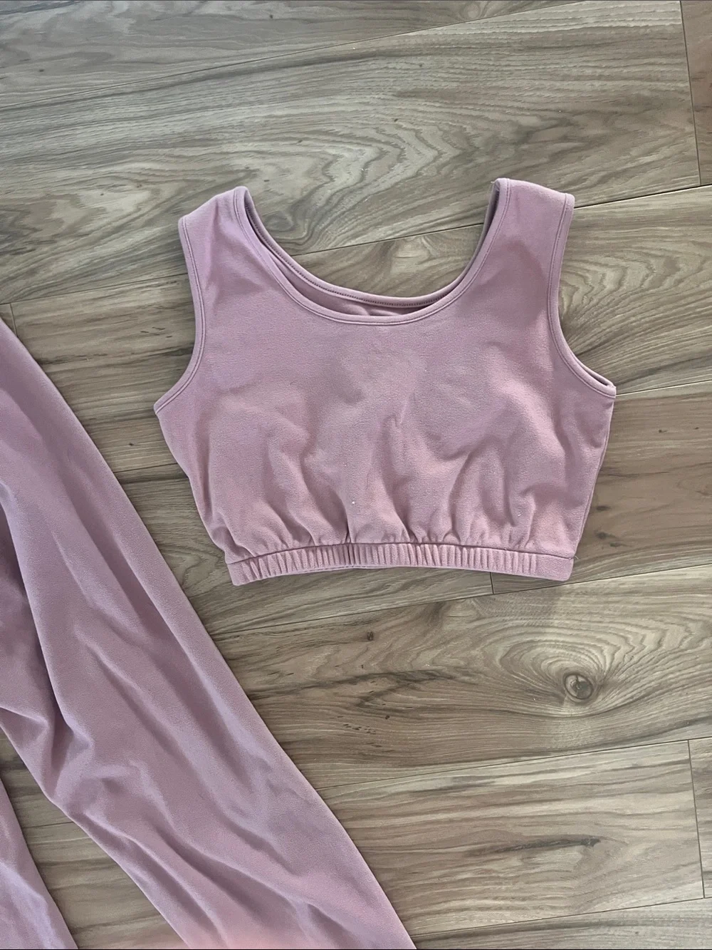 Women's Dusty Rose Lounge Joggers & Crop Tank Set